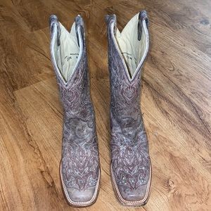 Corral cowgirl boots! ONLY WORN 1 TIME!!!
